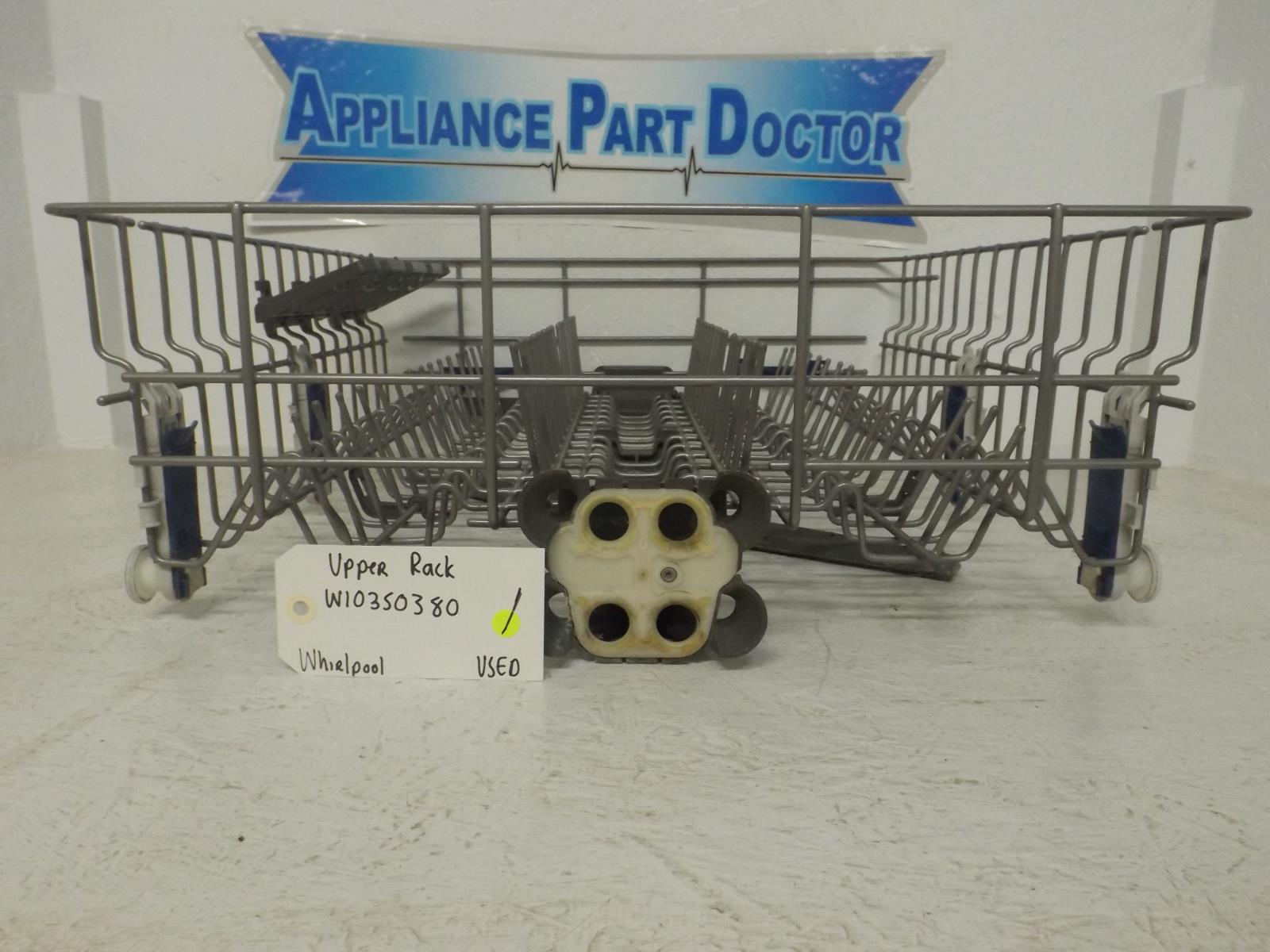 Whirlpool Dishwasher Dishrack, Upper W10350380 Used Whirlpool Dishwasher Dishrack, Upper W10350380 Used